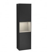 Пенал Villeroy & Boch Finion 41,8x151,6х27 см петли справа с подсветкой МДФ черный матовый лак/песок матовый лак G470HHPD