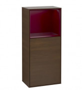 Шафка для ванної Villeroy & Boch Finion 41,8х93,6х27 см петлі зліва з підсвічуванням ДСП шпон волоського горіха/півон матовий лак F500HBGN