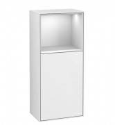 Шкафчик для ванной Villeroy & Boch Finion 41,8х93,6х27 см петли слева с подсветкой МДФ глянцевый белый лак/белый матовый лак F500MTGF