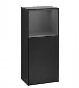 Шафка для ванної Villeroy & Boch Finion 41,8х93,6х27 см петлі зліва з підсвічуванням МДФ чорний матовий лак/антрацит матовий лак F500GKPD