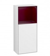 Шафка для ванної Villeroy & Boch Finion 41,8х93,6х27 см петлі зліва з підсвічуванням МДФ глянсовий білий лак/півон матовий лак F500HBGF