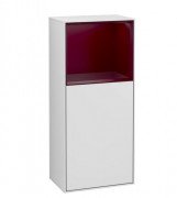 Шафка для ванної Villeroy & Boch Finion 41,8х93,6х27 см петлі зліва з підсвічуванням МДФ білий матовий лак/півон матовий лак F500HBMT