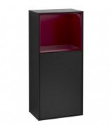 Шафка для ванної Villeroy & Boch Finion 41,8х93,6х27 см петлі зліва з підсвічуванням МДФ чорний матовий лак/півон матовий лак F500HBPD