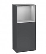 Шкафчик для ванной Villeroy & Boch Finion 41,8х93,6х27 см петли слева с подсветкой МДФ темно-синий матовый лак/светло-серый матовый лак F500GJHG