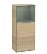 Шафка для ванної Villeroy & Boch Finion 41,8х93,6х27 см петлі зліва з підсвічуванням ДСП шпон дуба/оливковий матовий лак F500GMPC