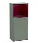 Шкафчик для ванной Villeroy & Boch Finion 41,8х93,6х27 см петли слева с подсветкой МДФ оливковый матовый лак/пион матовый лак F500HBGM