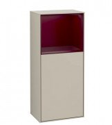 Шкафчик для ванной Villeroy & Boch Finion 41,8х93,6х27 см петли слева с подсветкой МДФ песок матовый лак/пион матовый лак F500HBHH