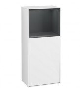 Шкафчик для ванной Villeroy & Boch Finion 41,8х93,6х27 см петли слева с подсветкой МДФ глянцевый белый лак/темно-синий матовый лак F500HGGF