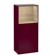 Шафка для ванної Villeroy & Boch Finion 41,8х93,6х27 см петлі зліва з підсвічуванням МДФ півонія матовий лак/шпон дуба F500PCHB