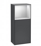 Шафка для ванної Villeroy & Boch Finion 41,8х93,6х27 см петлі зліва з підсвічуванням МДФ темно-синій матовий лак/білий матовий лак F500MTHG