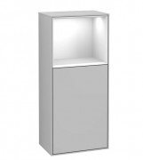 Шкафчик для ванной Villeroy & Boch Finion 41,8х93,6х27 см петли слева с подсветкой МДФ светло-серый матовый лак/глянцевый белый лак G500GFGJ