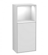 Шкафчик для ванной Villeroy & Boch Finion 41,8х93,6х27 см петли слева с подсветкой МДФ белый матовый лак/глянцевый белый лак G500GFMT