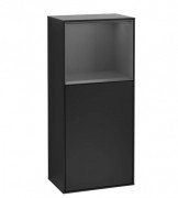 Шафка для ванної Villeroy & Boch Finion 41,8х93,6х27 см петлі зліва з підсвічуванням МДФ чорний матовий лак/антрацит матовий лак G500GKPD