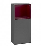 Шафка для ванної Villeroy & Boch Finion 41,8х93,6х27 см петлі зліва з підсвічуванням МДФ антрацит матовий лак/півон матовий лак G500HBGK