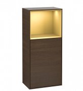 Шкафчик для ванной Villeroy & Boch Finion 41,8х93,6х27 см петли слева с подсветкой ДСП шпон грецкого ореха/золотой матовый лак G500HFGN