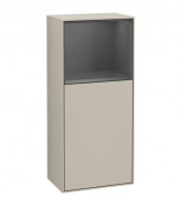 Шафка для ванної Villeroy & Boch Finion 41,8х93,6х27 см петлі зліва з підсвічуванням МДФ пісок матовий лак/антрацит матовий лак G500GKHH