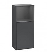 Шафка для ванної Villeroy & Boch Finion 41,8х93,6х27 см петлі зліва з підсвічуванням МДФ темно-синій матовий лак/антрацит матовий лак G500GKHG