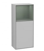 Шафка для ванної Villeroy & Boch Finion 41,8х93,6х27 см петлі зліва з підсвічуванням МДФ світло-сірий матовий лак/оливковий матовий лак G500GMGJ