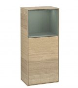 Шкафчик для ванной Villeroy & Boch Finion 41,8х93,6х27 см петли слева с подсветкой ДСП шпон дуба/оливковый матовый лак G500GMPC
