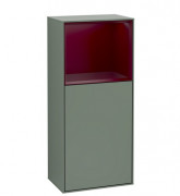 Шкафчик для ванной Villeroy & Boch Finion 41,8х93,6х27 см петли слева с подсветкой МДФ оливковый матовый лак/пион матовый лак G500HBGM