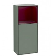 Шафка для ванної Villeroy & Boch Finion 41,8х93,6х27 см петлі зліва з підсвічуванням МДФ оливковий матовий лак/півон матовий лак G500HBGM