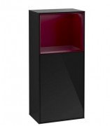 Шкафчик для ванной Villeroy & Boch Finion 41,8х93,6х27 см петли слева с подсветкой МДФ глянцевый черный лак/пион матовый лак G500HBPH