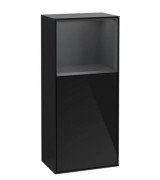 Шафка для ванної Villeroy & Boch Finion 41,8х93,6х27 см петлі зліва з підсвічуванням МДФ глянсовий чорний лак/темно-синій матовий лак G500HGPH