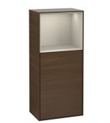 Шафка для ванної Villeroy & Boch Finion 41,8х93,6х27 см петлі зліва з підсвічуванням ДСП шпон волоського горіха/пісок матовий лак G500HHGN