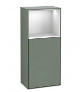 Шафка для ванної Villeroy & Boch Finion 41,8х93,6х27 см петлі зліва з підсвічуванням МДФ оливковий матовий лак/білий матовий лак G500MTGM