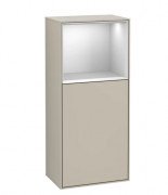 Шафка для ванної Villeroy & Boch Finion 41,8х93,6х27 см петлі зліва з підсвічуванням МДФ пісок матовий лак/білий матовий лак G500MTHH