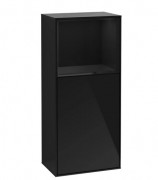 Шафка для ванної Villeroy & Boch Finion 41,8х93,6х27 см петлі зліва з підсвічуванням МДФ глянсовий чорний лак G500PHPH