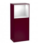 Шафка для ванної Villeroy & Boch Finion 41,8х93,6х27 см петлі праворуч з підсвічуванням МДФ півонія матовий лак/глянсовий білий лак F510GFHB