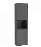 Пенал Villeroy & Boch Finion 41,8x151,6х27 см петли слева с подсветкой МДФ антрацит матовый лак/черный матовый лак G460PDGK