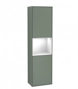 Пенал Villeroy & Boch Finion 41,8x151,6х27 см петлі зліва з підсвічуванням МДФ оливковий матовий лак/глянсовий білий лак G460GFGM
