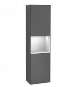 Пенал Villeroy & Boch Finion 41,8x151,6х27 см петли слева с подсветкой МДФ антрацит матовый лак/белый матовый лак G460MTGK