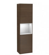 Пенал Villeroy & Boch Finion 41,8x151,6х27 см петли слева с подсветкой ДСП шпон грецкого ореха/белый матовый лак G460MTGN