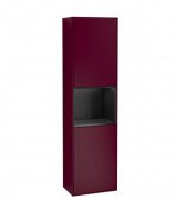 Пенал Villeroy & Boch Finion 41,8x151,6х27 см петли слева с подсветкой МДФ пион матовый лак/черный матовый лак G460PDHB