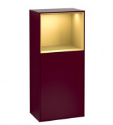 Шафка для ванної Villeroy & Boch Finion 41,8х93,6х27 см петлі праворуч з підсвічуванням МДФ півонія матовий лак/золотий матовий лак F510HFHB