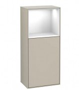 Шафка для ванної Villeroy & Boch Finion 41,8х93,6х27 см петлі праворуч з підсвічуванням МДФ пісок матовий лак/глянсовий білий лак F510GFHH