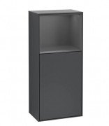 Шафка для ванної Villeroy & Boch Finion 41,8х93,6х27 см петлі праворуч з підсвічуванням МДФ темно-синій матовий лак/антрацит матовий лак F510GKHG