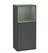 Шкафчик для ванной Villeroy & Boch Finion 41,8х93,6х27 см петли справа с подсветкой МДФ темно-синий матовый лак/оливковый матовый лак F510GMHG