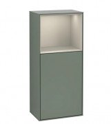 Шкафчик для ванной Villeroy & Boch Finion 41,8х93,6х27 см петли справа с подсветкой МДФ оливковый матовый лак/песок матовый лак F510HHGM