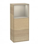 Шкафчик для ванной Villeroy & Boch Finion 41,8х93,6х27 см петли справа с подсветкой ДСП шпон дуба/песок матовый лак F510HHPC