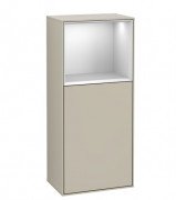 Шкафчик для ванной Villeroy & Boch Finion 41,8х93,6х27 см петли справа с подсветкой МДФ песок матовый лак/белый матовый лак F510MTHH