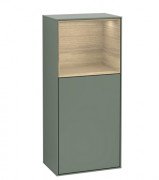 Шкафчик для ванной Villeroy & Boch Finion 41,8х93,6х27 см петли справа с подсветкой МДФ оливковый матовый лак/шпон дуба F510PCGM