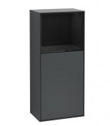 Шкафчик для ванной Villeroy & Boch Finion 41,8х93,6х27 см петли справа с подсветкой ДСП темно-синий матовый лак/глянцевый черный лак F510PHHG