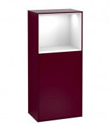 Шафка для ванної Villeroy & Boch Finion 41,8х93,6х27 см петлі праворуч з підсвічуванням МДФ півонія матовий лак/глянсовий білий лак G510GFHB