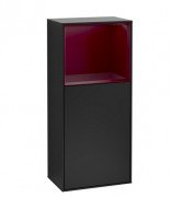 Шкафчик для ванной Villeroy & Boch Finion 41,8х93,6х27 см петли справа с подсветкой МДФ черный матовый лак/пион матовый лак G510HBPD