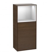 Шкафчик для ванной Villeroy & Boch Finion 41,8х93,6х27 см петли справа с подсветкой ДСП шпон грецкого ореха/белый матовый лак G510MTGN