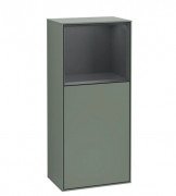 Шафка для ванної Villeroy & Boch Finion 41,8 х93, 6х27 см петлі праворуч з підсвічуванням МДФ оливковий матовий лак / темно-синій матовий лак G510HGGM